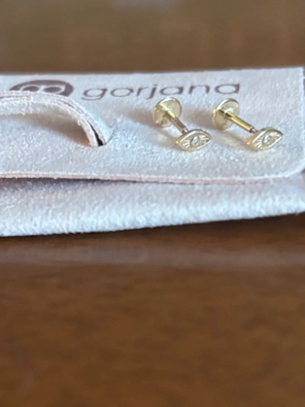 (PAIR) NWOT Gorjana Gold Evil Eye Stud Earrings - Picture 6 of 6